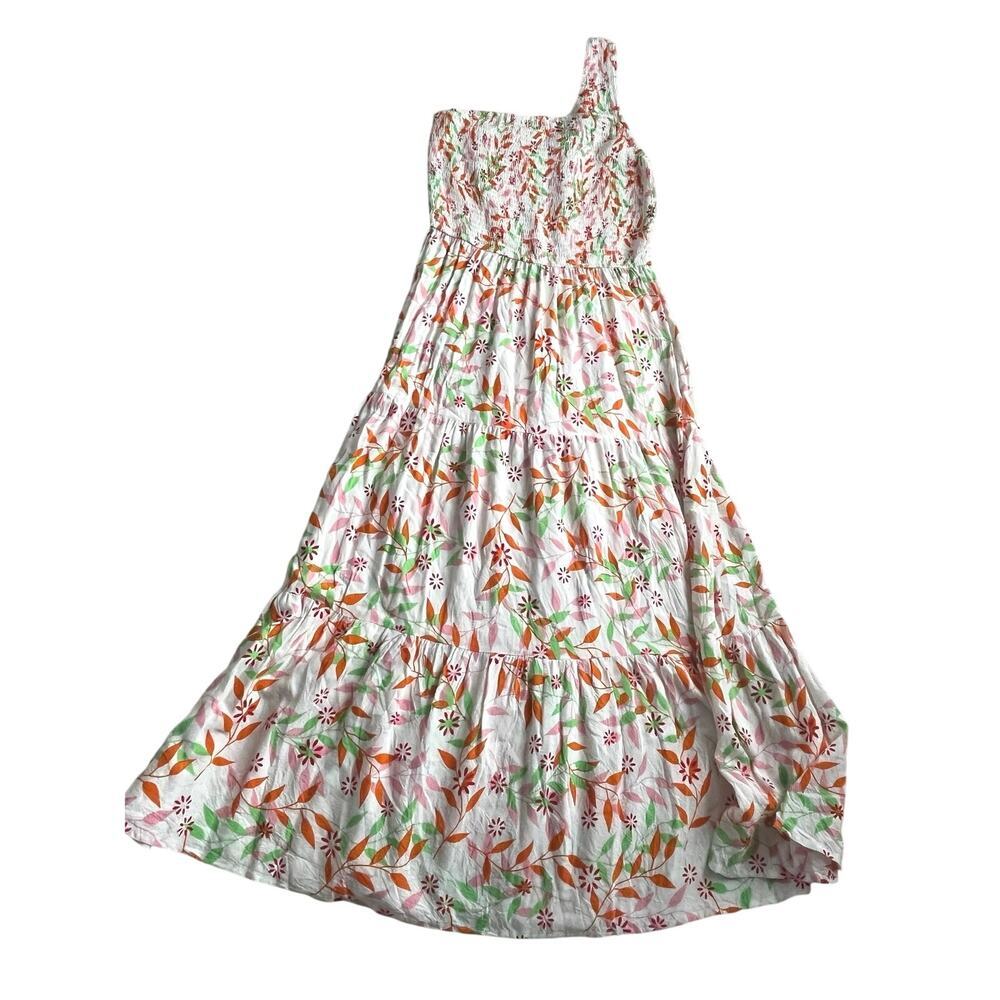 Zesica Women Dress Long summer Floral Size M high waist sleeveless one shoulder - Picture 5 of 10